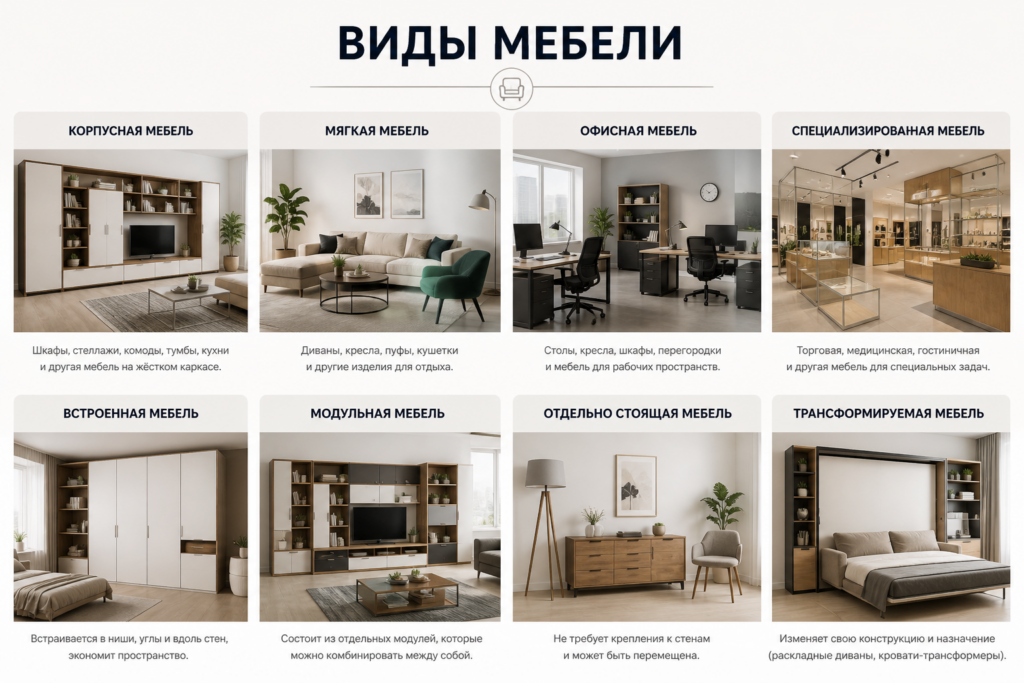 Виды мебели
